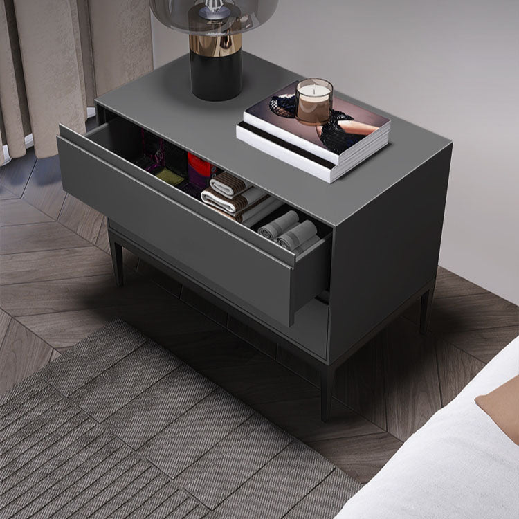 Wooden Bedside Cabinet Contemporary Bed Nightstand with Drawers