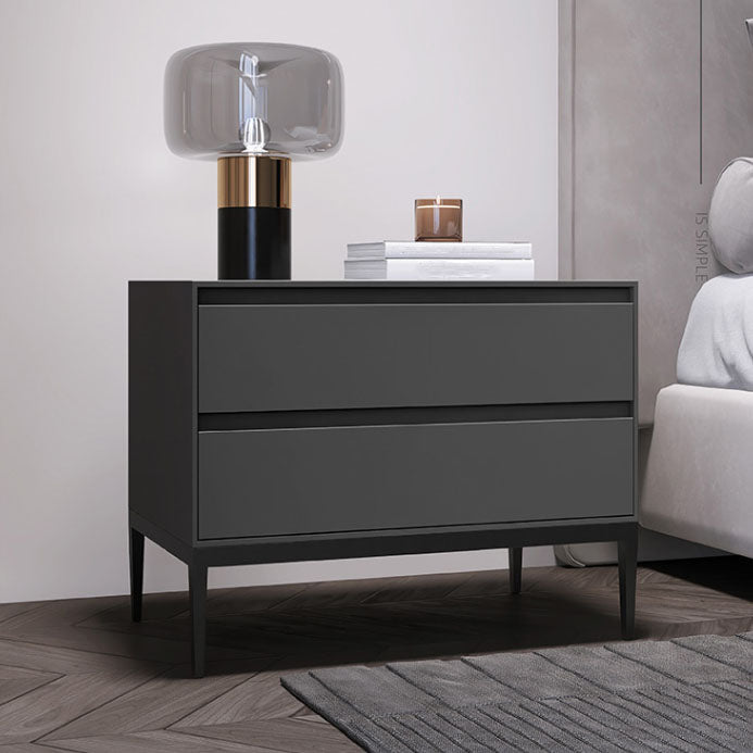 Wooden Bedside Cabinet Contemporary Bed Nightstand with Drawers