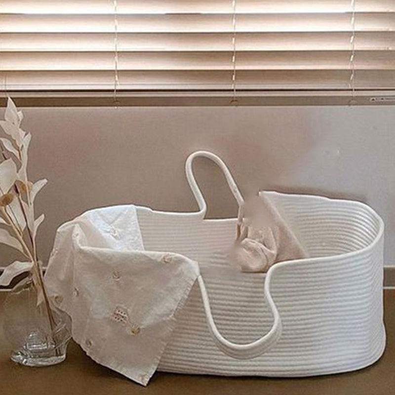 Portable Moses Basket Foldable Oval Moses Basket for Newborn