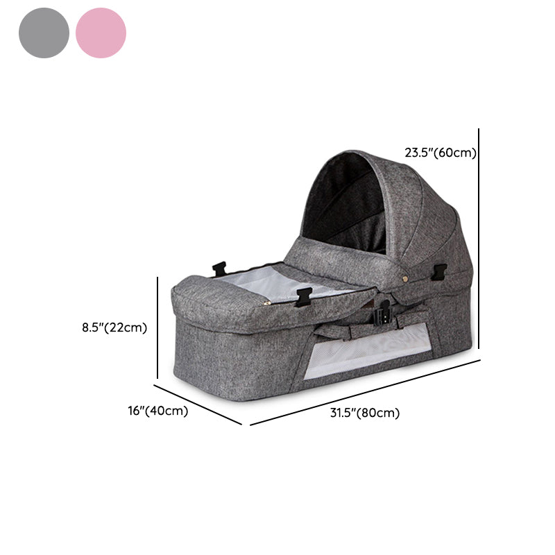 Portable Folding Moses Basket Metal Moses Basket with Bedding for Newborn