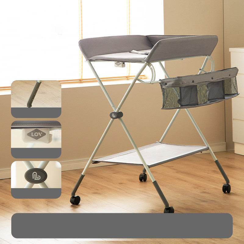 Modern Baby Changing Table Metal Changing Table with Shelf, Portable Changing Table