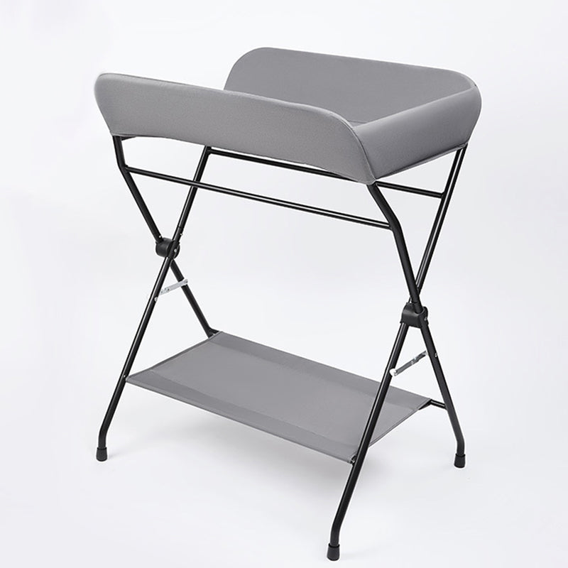 Modern Changing Table Metal Portable Baby Changing Table with  Shelf