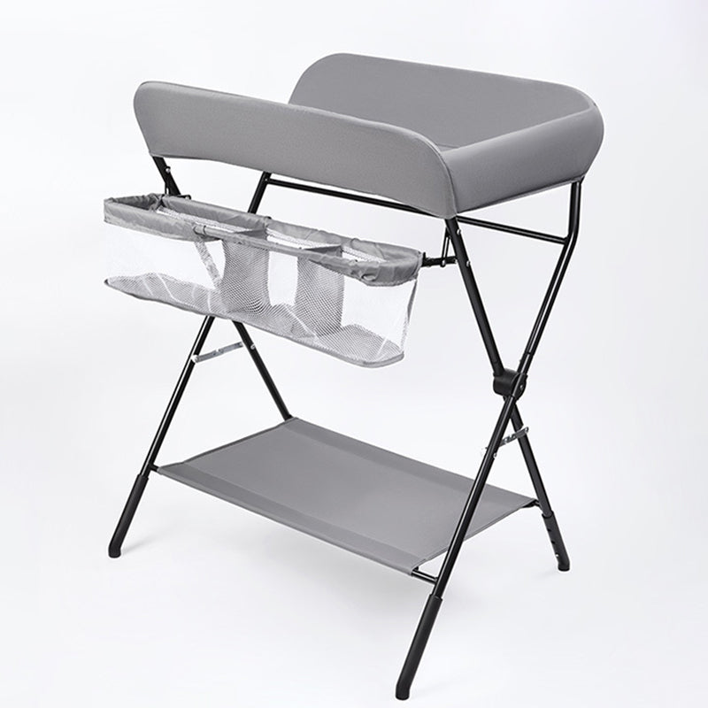 Modern Changing Table Metal Portable Baby Changing Table with  Shelf