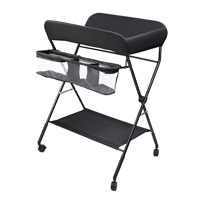 Modern Changing Table Metal Portable Baby Changing Table with  Shelf