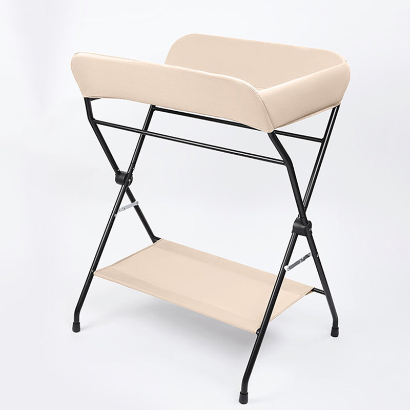 Modern Changing Table Metal Portable Baby Changing Table with  Shelf