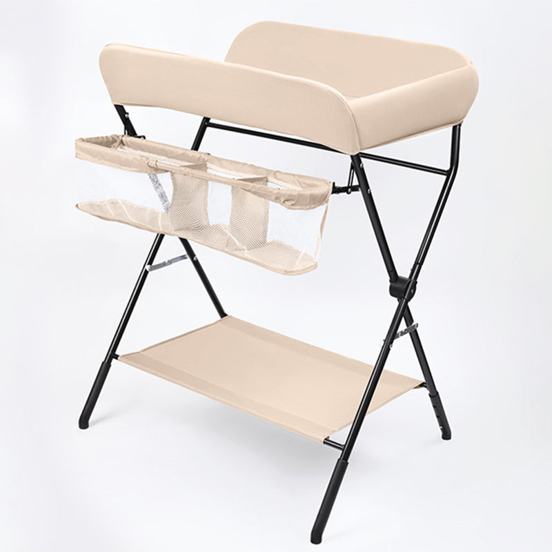 Modern Changing Table Metal Portable Baby Changing Table with  Shelf