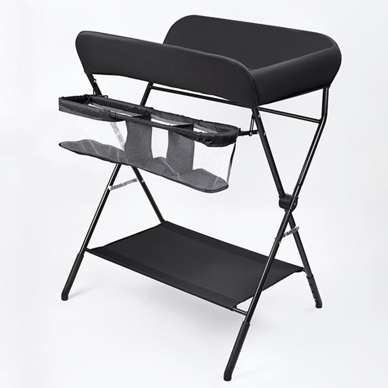 Modern Changing Table Metal Portable Baby Changing Table with  Shelf