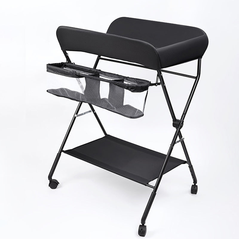 Modern Changing Table Metal Portable Baby Changing Table with  Shelf