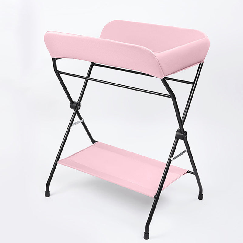 Modern Changing Table Metal Portable Baby Changing Table with  Shelf