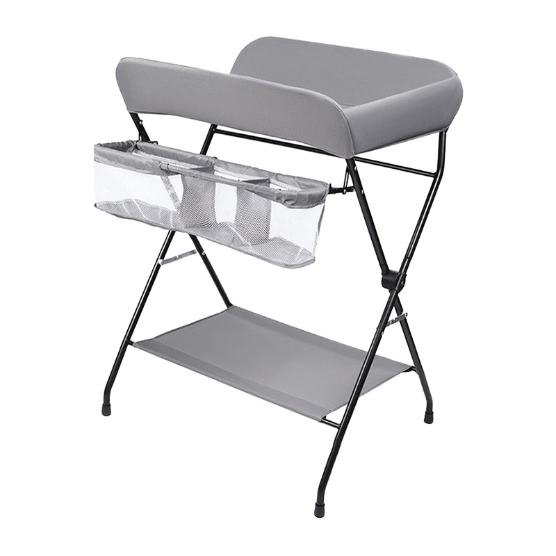 Modern Changing Table Metal Portable Baby Changing Table with  Shelf