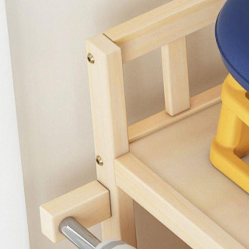 Solid Wood Flat Top Changing Table with Storage Shelf 2-in-1 Baby Changing Table