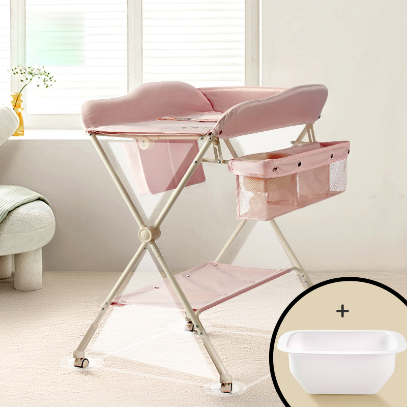 Safety Rails Folding Baby Changing Table Flat Top Changing Table for Home