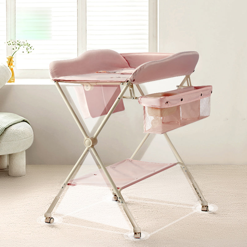 Portable Safety Rails Baby Changing Table Flat Top Changing Table with Shelf