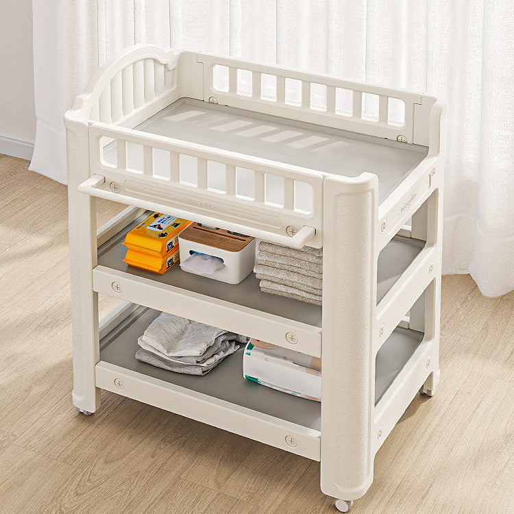 Modern Arch Top Changing Table Plastic Baby Changing Table with Safety Rail