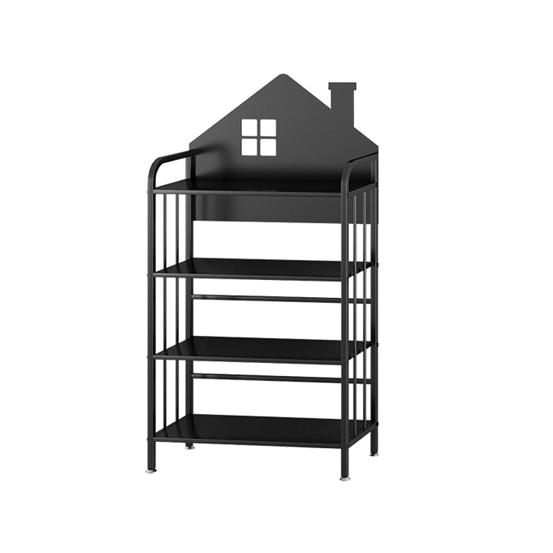 Industrial Freestanding Shelf Bookcase Metal Black Cube Storage Bookcase