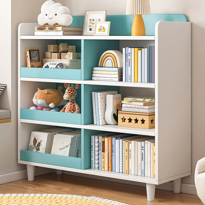 Contemporary Closed Back Bookshelf Freestanding Standard Bookcase