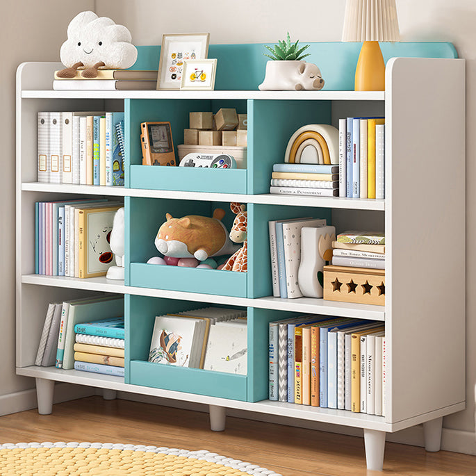 Contemporary Closed Back Bookshelf Freestanding Standard Bookcase