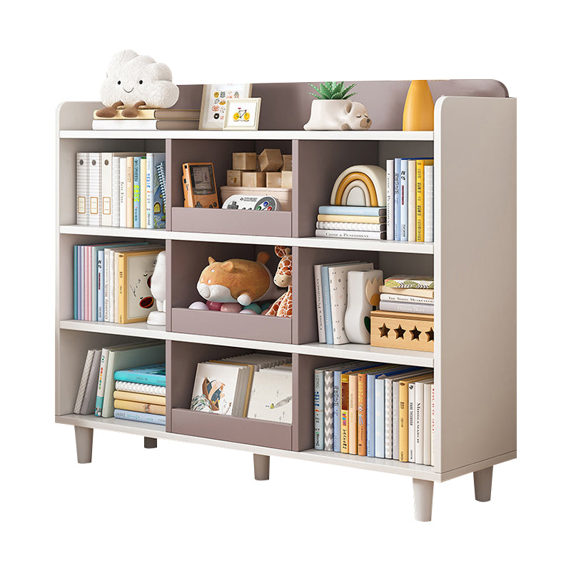 Contemporary Closed Back Bookshelf Freestanding Standard Bookcase