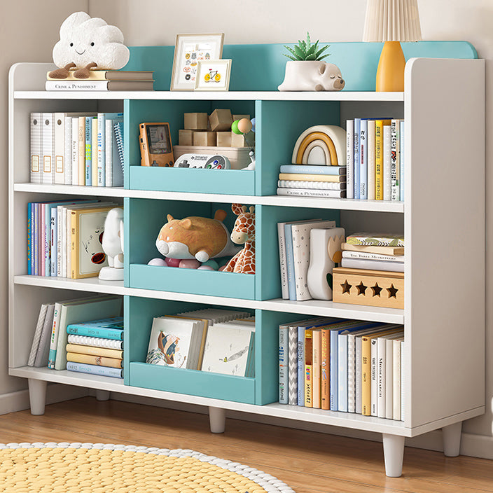 Contemporary Closed Back Bookshelf Freestanding Standard Bookcase