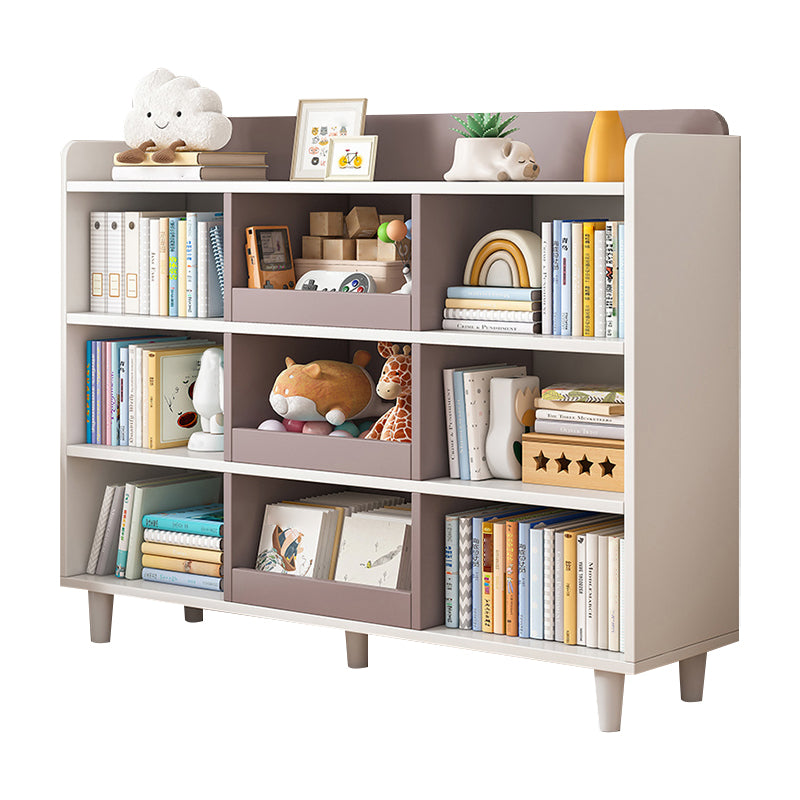 Contemporary Closed Back Bookshelf Freestanding Standard Bookcase