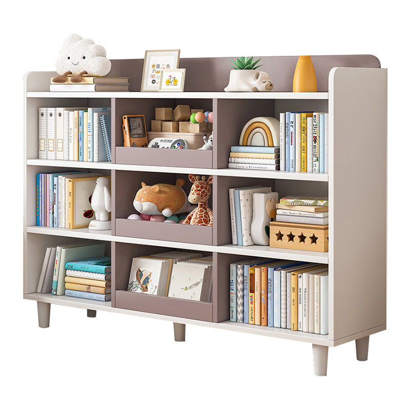 Contemporary Closed Back Bookshelf Freestanding Standard Bookcase