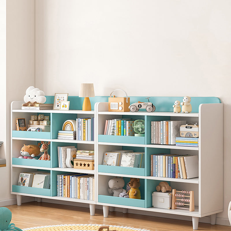 Contemporary Closed Back Bookshelf Freestanding Standard Bookcase