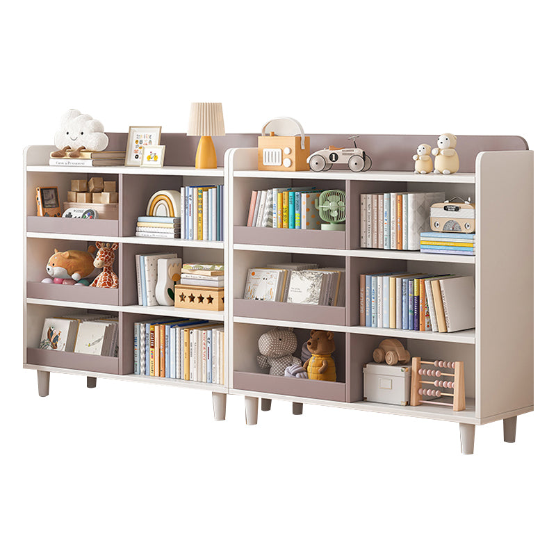 Contemporary Closed Back Bookshelf Freestanding Standard Bookcase