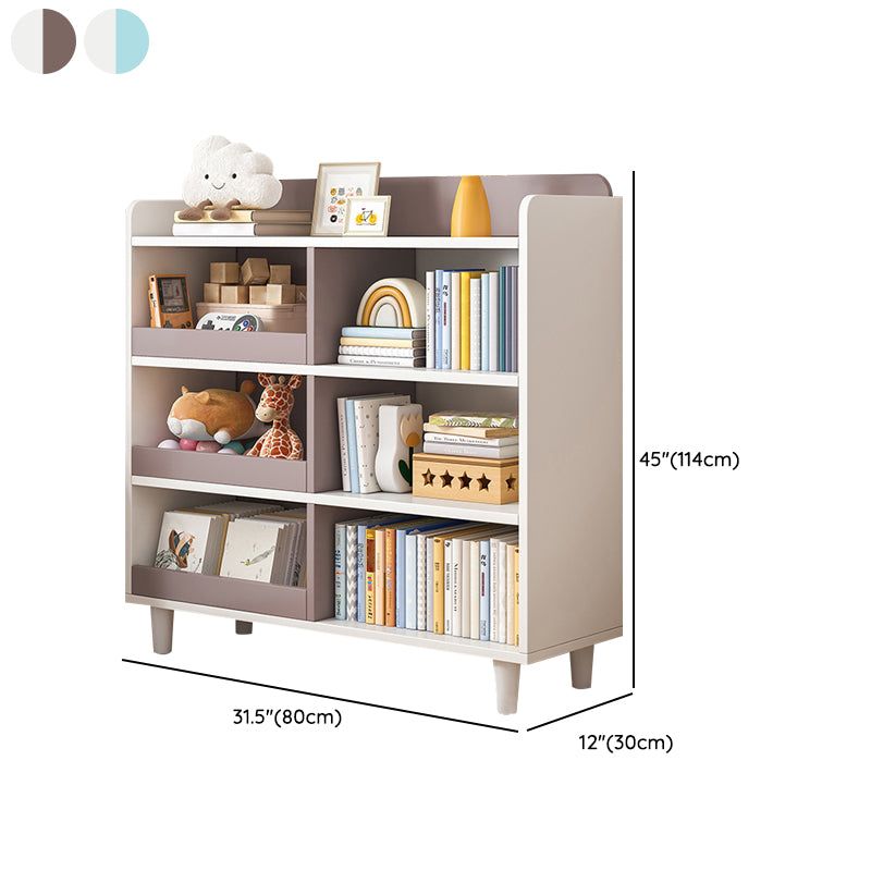 Contemporary Closed Back Bookshelf Freestanding Standard Bookcase