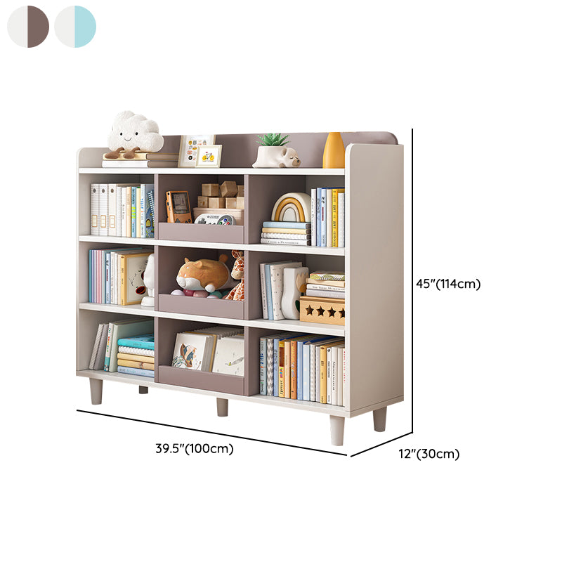 Contemporary Closed Back Bookshelf Freestanding Standard Bookcase