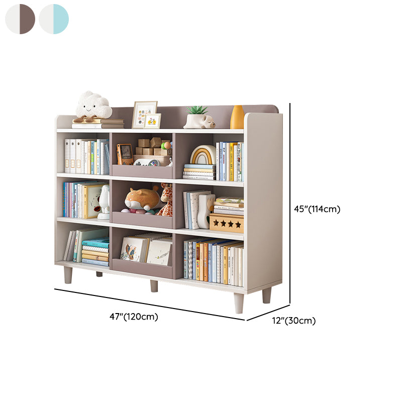 Contemporary Closed Back Bookshelf Freestanding Standard Bookcase