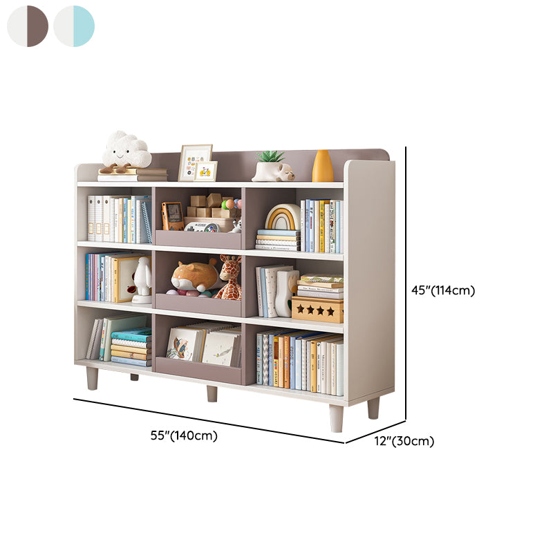 Contemporary Closed Back Bookshelf Freestanding Standard Bookcase