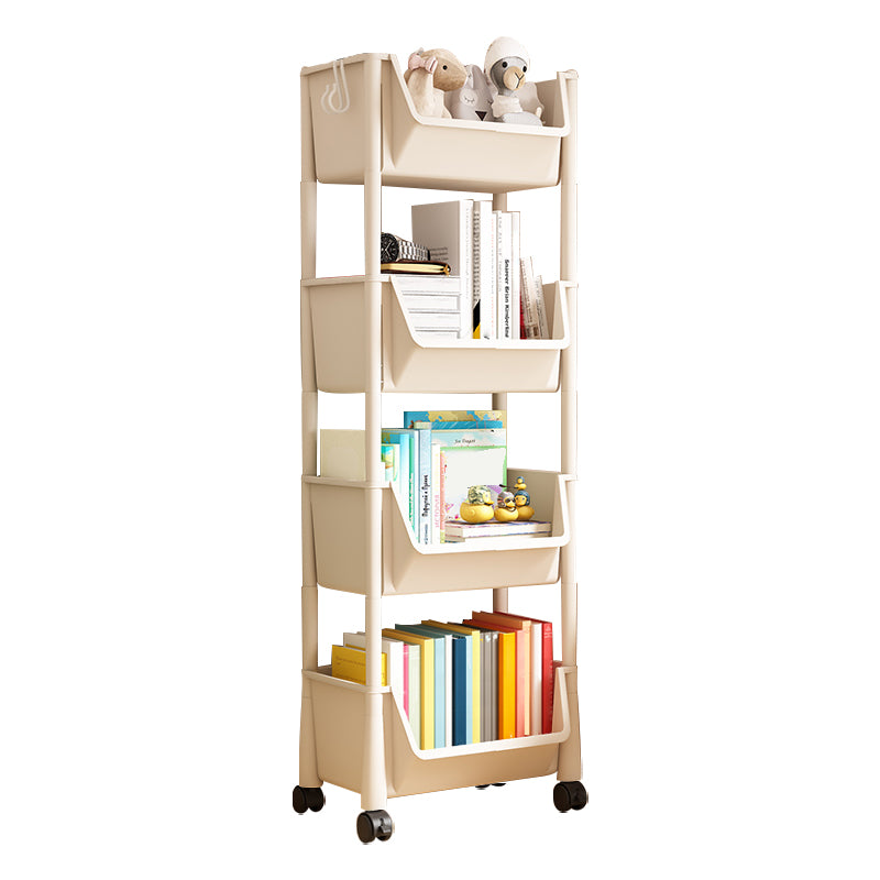 Contemporary Plastic Book Shelf Freestanding Standard Kids Bookcase