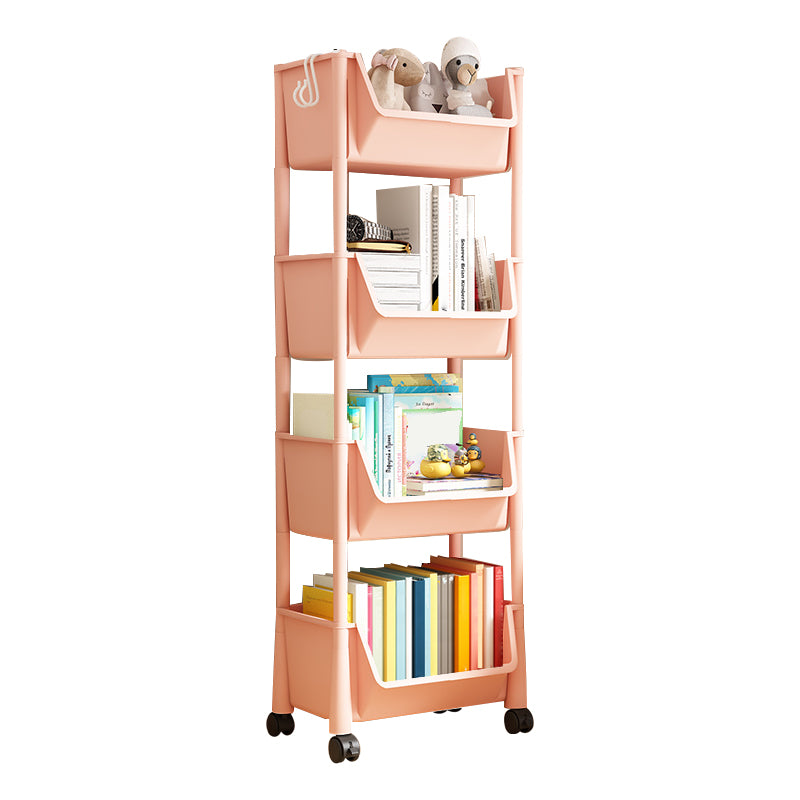 Contemporary Plastic Book Shelf Freestanding Standard Kids Bookcase