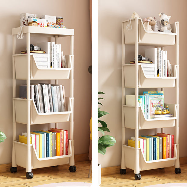 Contemporary Plastic Book Shelf Freestanding Standard Kids Bookcase