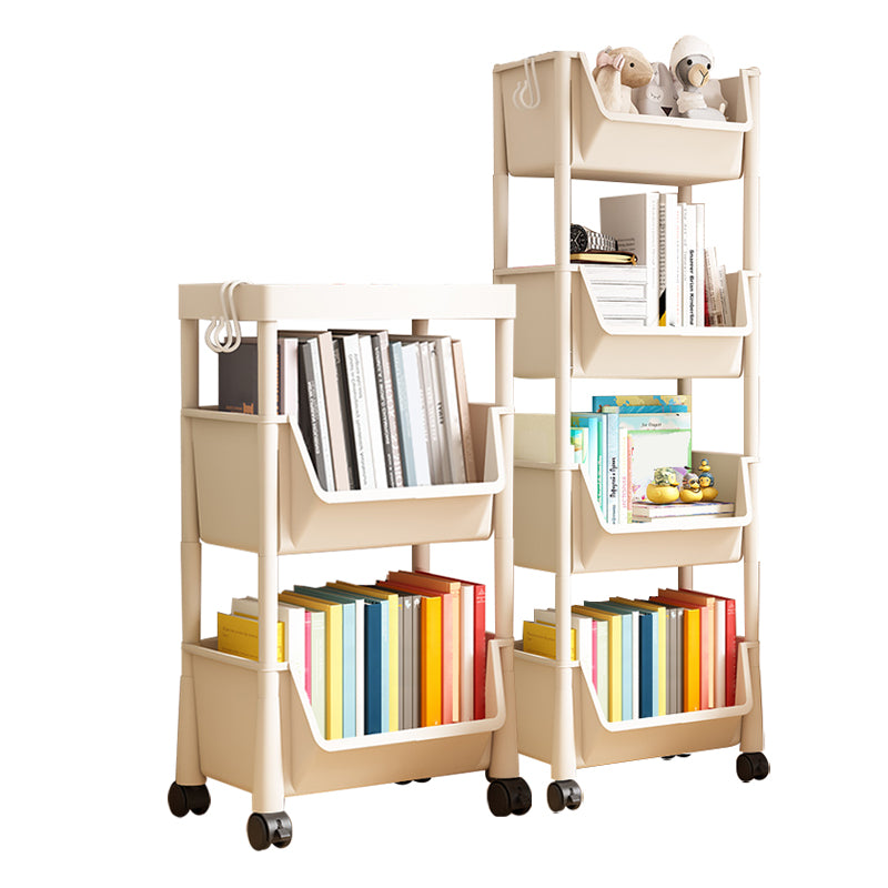 Contemporary Plastic Book Shelf Freestanding Standard Kids Bookcase