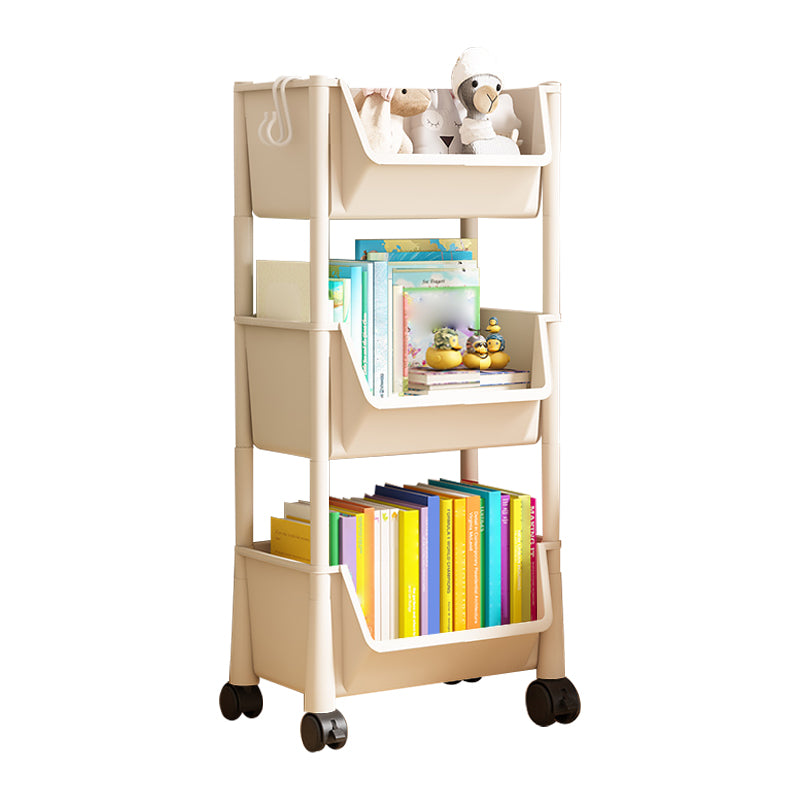 Contemporary Plastic Book Shelf Freestanding Standard Kids Bookcase