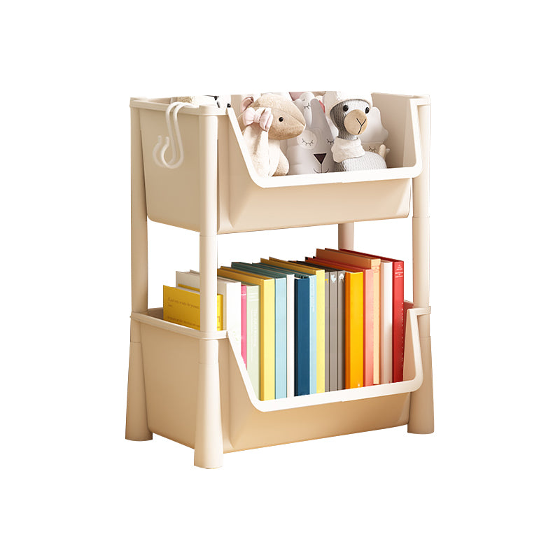 Contemporary Plastic Book Shelf Freestanding Standard Kids Bookcase