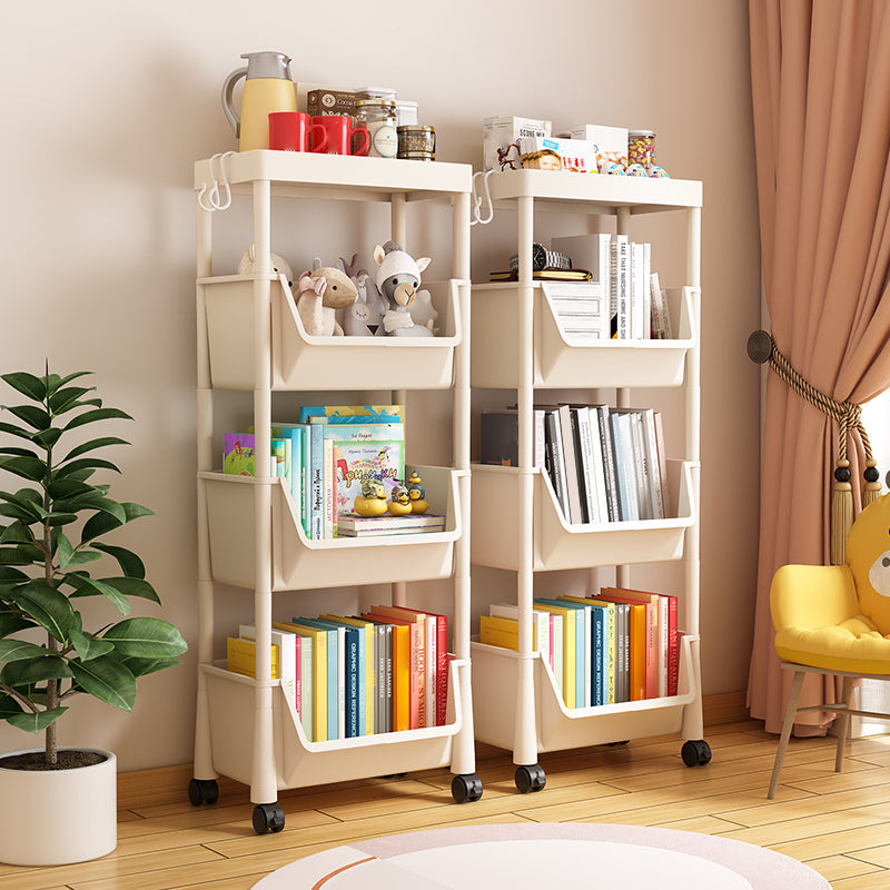 Contemporary Plastic Book Shelf Freestanding Standard Kids Bookcase