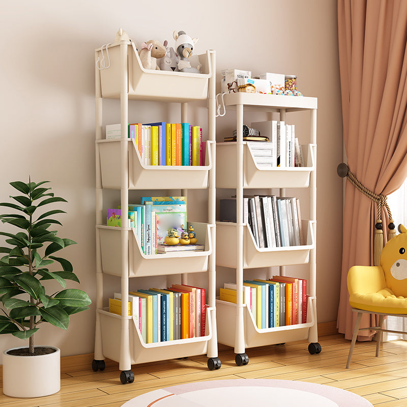 Contemporary Plastic Book Shelf Freestanding Standard Kids Bookcase