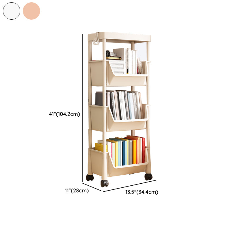 Contemporary Plastic Book Shelf Freestanding Standard Kids Bookcase