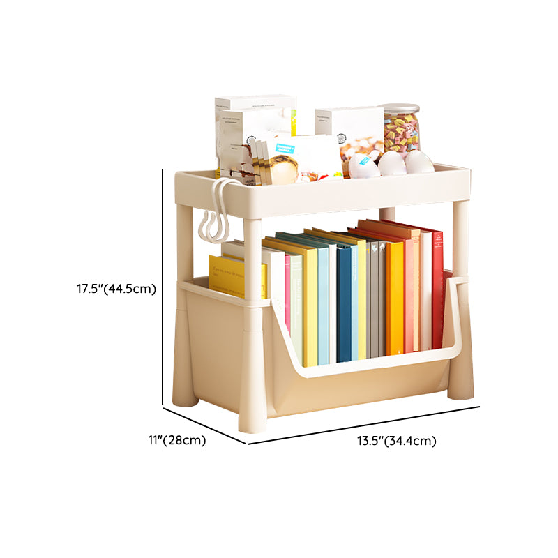 Contemporary Plastic Book Shelf Freestanding Standard Kids Bookcase