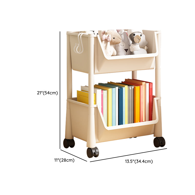 Contemporary Plastic Book Shelf Freestanding Standard Kids Bookcase