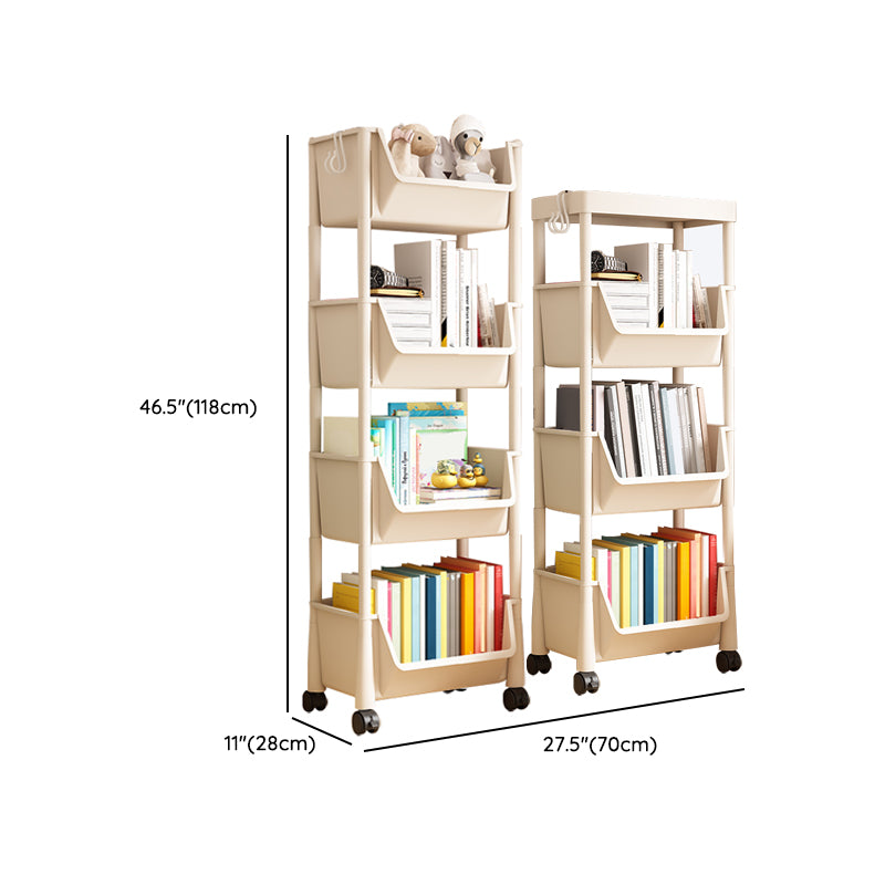 Contemporary Plastic Book Shelf Freestanding Standard Kids Bookcase