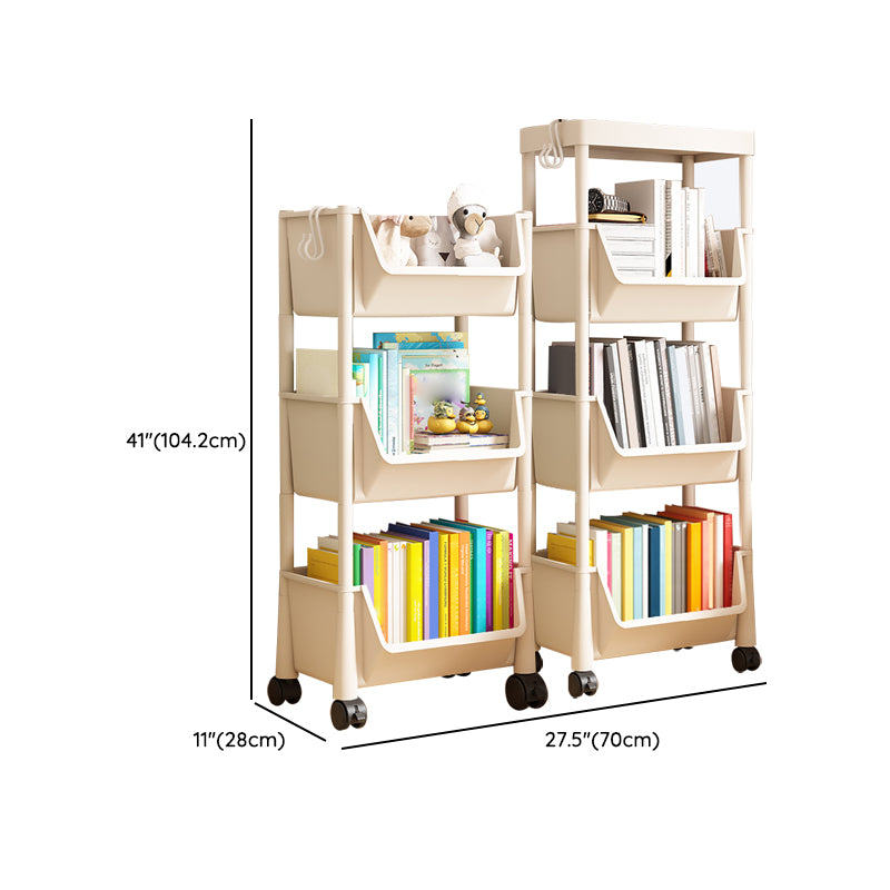 Contemporary Plastic Book Shelf Freestanding Standard Kids Bookcase