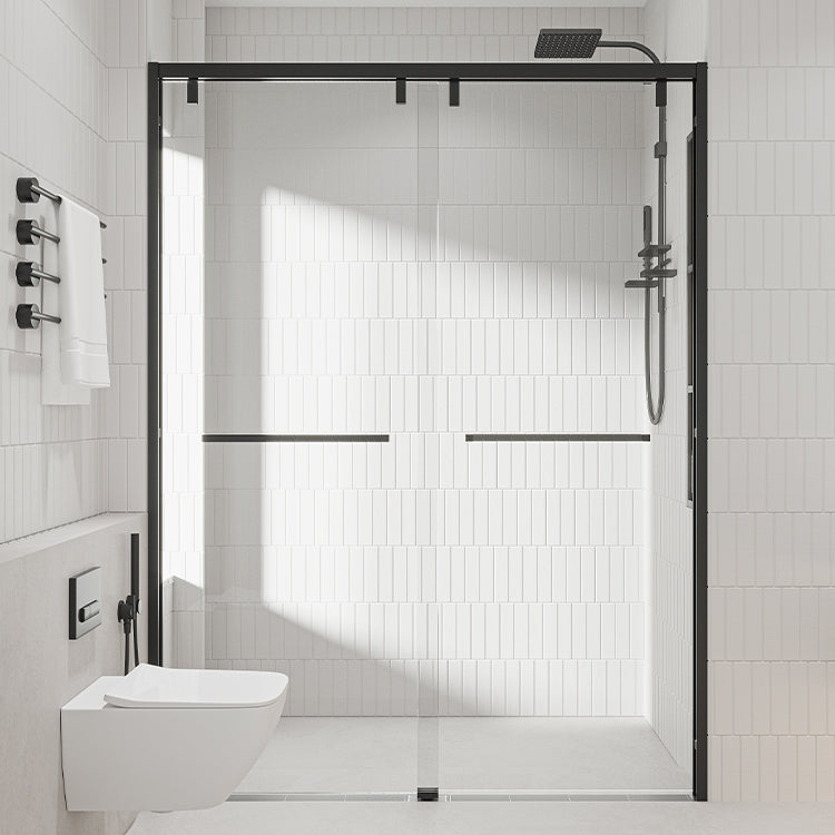 Transparent Tempered Shower Bath Door Double Sliding Shower Door