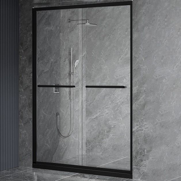 Double Sliding Shower Bath Door Semi Frameless Clear Shower Door