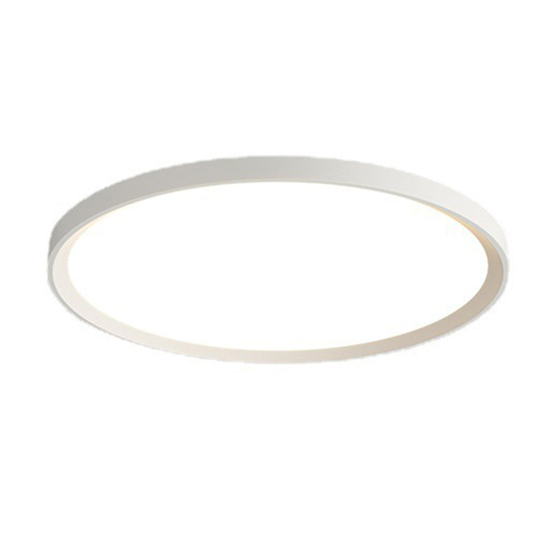 Matte White LED Flush Mount Plastic & Acrylic Round Ceiling Flush