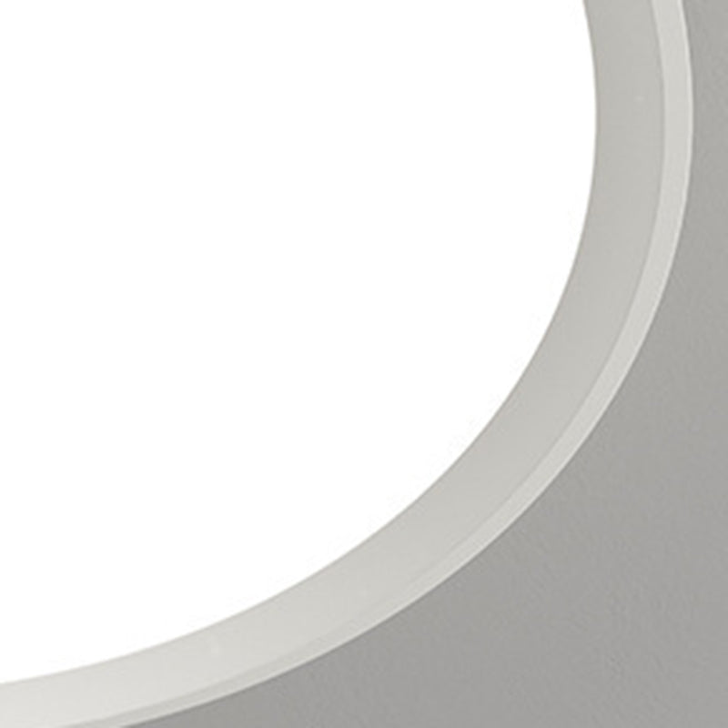 Matte White LED Flush Mount Plastic & Acrylic Round Ceiling Flush