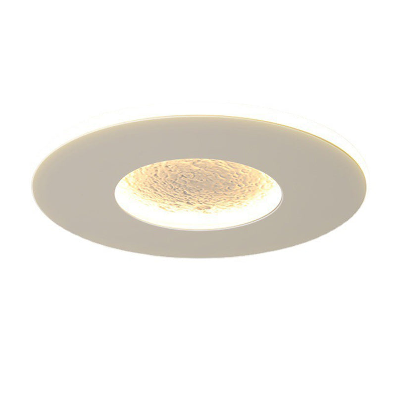 Moon Shape Flush Mount in White Kids Style LED Ceiling Flush