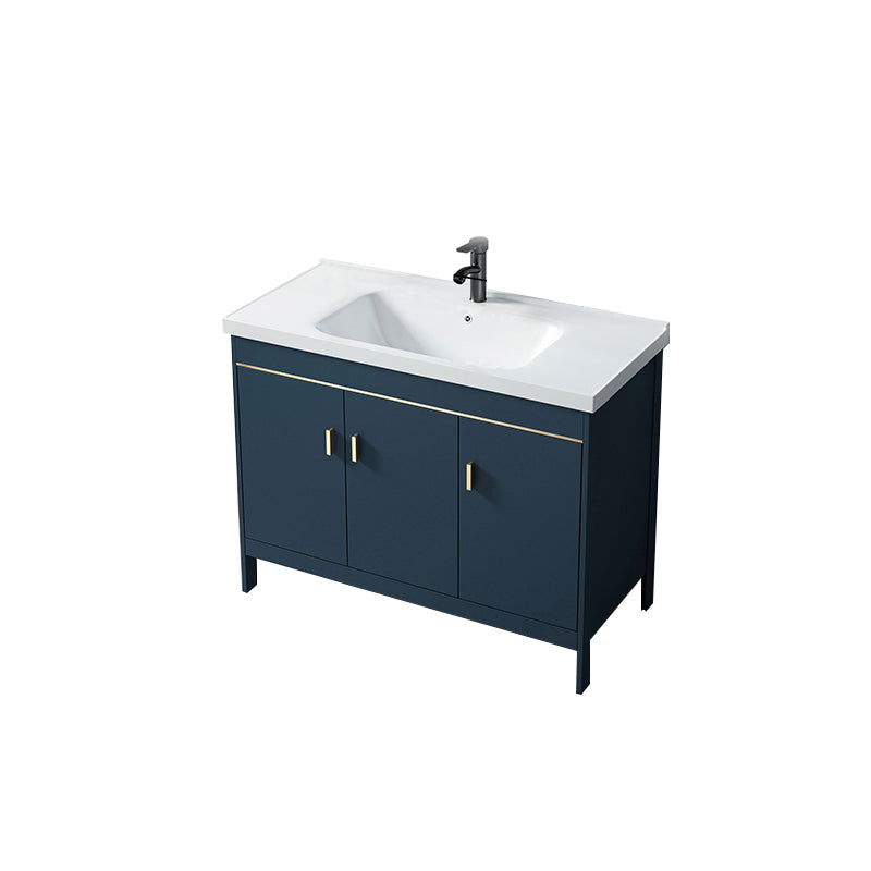 Bathroom Sink Vanity Rectangular Doors Drawers Faucet Vanity Sink with Mirror